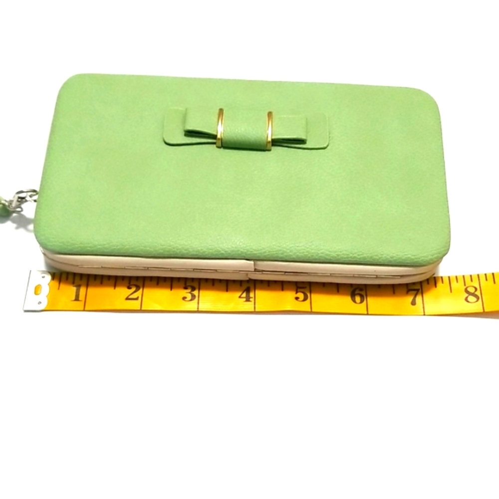 Mint Green Faux Leather Strap Case / Wallet